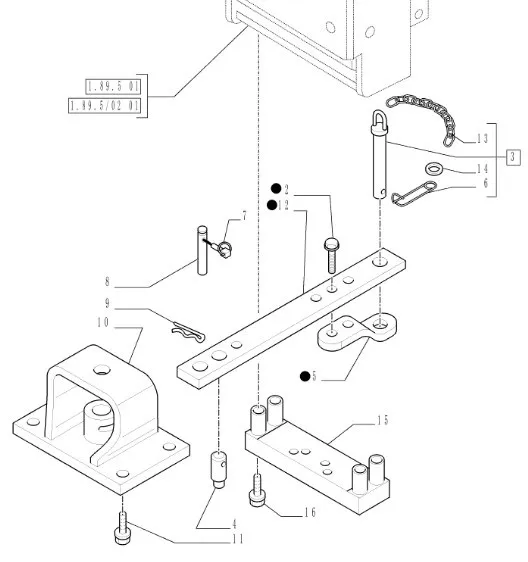 87561336 - Брус буксир. основн. центр. T7/PM.